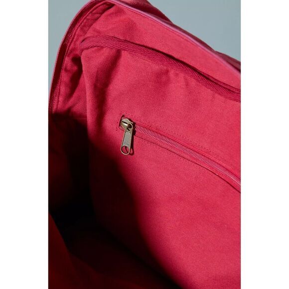 Anthropologie Floral Velvet Weekender Bag Pink Blue Embroidered NEW - Picture 3 of 15